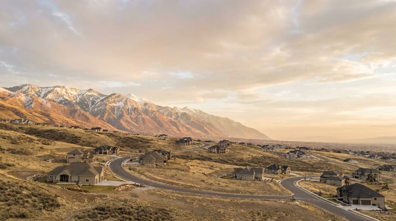 The Highland, Utah foothills beneath Mount Timpanogos